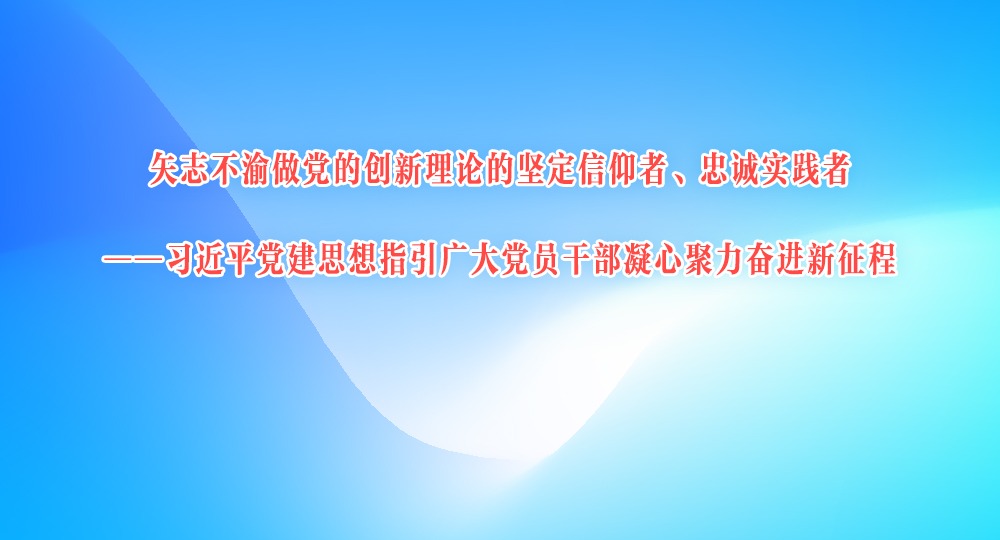 矢志不渝做党的创新理论的坚定信仰者、忠诚实践者——习近平党建思想指引广大党员干部凝心聚力奋进新征程